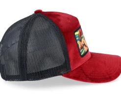 Trucker | Velvet Caps-Calza Pennello Champ Boxer Pop Art Velvet /Black A-Frame Trucker - Red