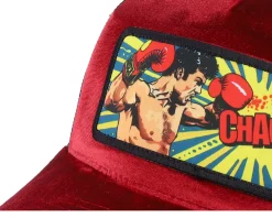Trucker | Velvet Caps-Calza Pennello Champ Boxer Pop Art Velvet /Black A-Frame Trucker - Red