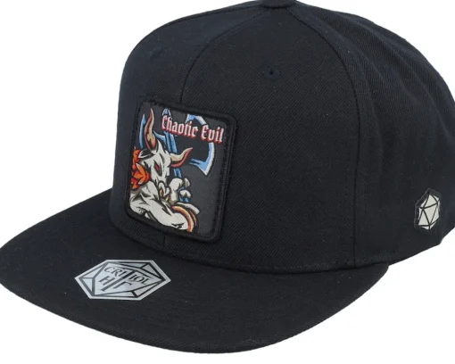 Snapback-Critiql Hit Chaotic Evil Box Patch Snapback - Black