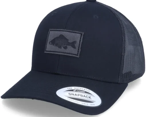 Best Skillfish Charcoal Carp Fish Patch Black Trucker -