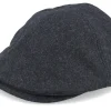 Flat Caps-Beechfield Charcoal Marl Melton Wool Ivy Cap Flat Cap -