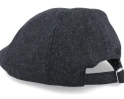 Flat Caps-Beechfield Charcoal Marl Melton Wool Ivy Cap Flat Cap -