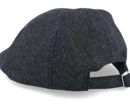 Flat Caps-Beechfield Charcoal Marl Melton Wool Ivy Cap Flat Cap -
