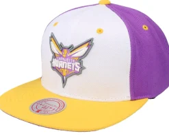 Snapback-Mitchell & Ness Charlotte Hornets Brotherhood Nba White/purple Snapback -