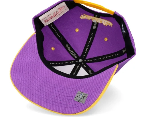 Snapback-Mitchell & Ness Charlotte Hornets Brotherhood Nba White/purple Snapback -