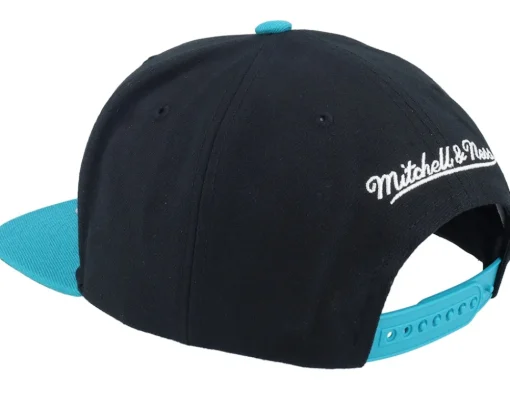 Best Mitchell & Ness Charlotte Hornets Circle Splash Black/Teal Snapback -