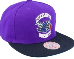 Snapback-Mitchell & Ness Charlotte Hornets Core Basic Purple/Black Snapback -