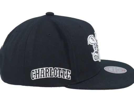 Snapback-Mitchell & Ness Charlotte Hornets Evergreen /White Snapback - Black