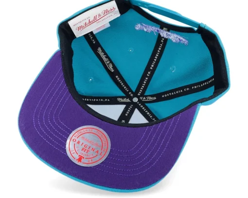 Snapback-Mitchell & Ness Charlotte Hornets Front Face Teal Snapback -