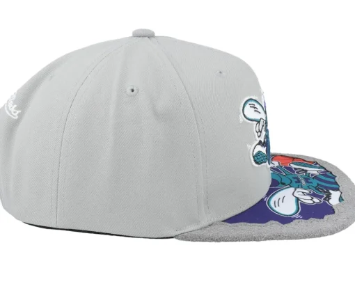 Snapback-Mitchell & Ness Charlotte Hornets Munch Time Hwc Snapback - Grey