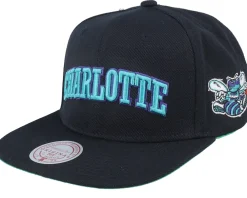 Best Mitchell & Ness Charlotte Hornets Triple Play Snapback - Black