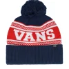 Pom Beanies-Vans Check Beanie Dress Blues Pom -