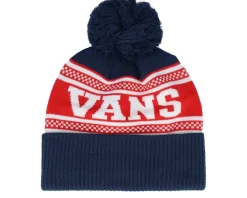 Pom Beanies-Vans Check Beanie Dress Blues Pom -
