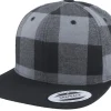 Best Yupoong Checked Flanell Black/Grey Snapback -
