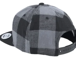 Best Yupoong Checked Flanell Black/Grey Snapback -