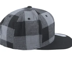 Best Yupoong Checked Flanell Black/Grey Snapback -