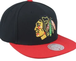 Snapback-Mitchell & Ness Chicago Blackhawks 2 Tone Side Patch Black/Red Snapback -