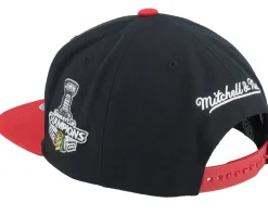 Snapback-Mitchell & Ness Chicago Blackhawks 2 Tone Side Patch Black/Red Snapback -