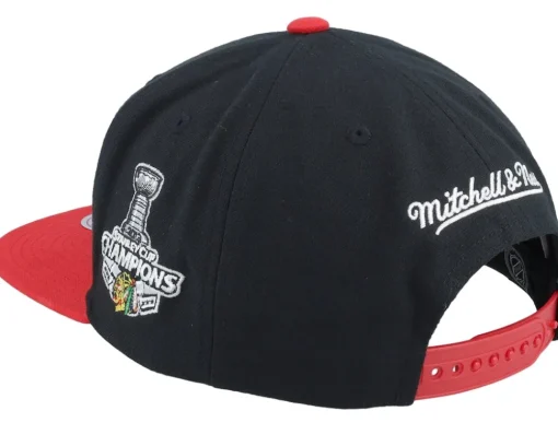 Snapback-Mitchell & Ness Chicago Blackhawks 2 Tone Side Patch Black/Red Snapback -