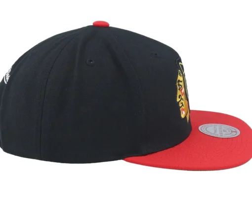 Snapback-Mitchell & Ness Chicago Blackhawks 2 Tone Side Patch Black/Red Snapback -