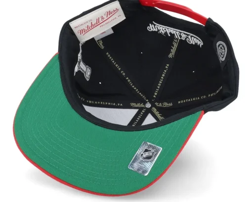 Snapback-Mitchell & Ness Chicago Blackhawks 2 Tone Side Patch Black/Red Snapback -