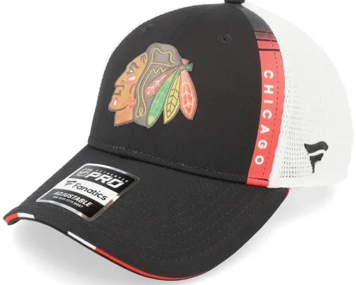 Best Fanatics Chicago hawks Authentic Pro Draft Podium /White Trucker - Black