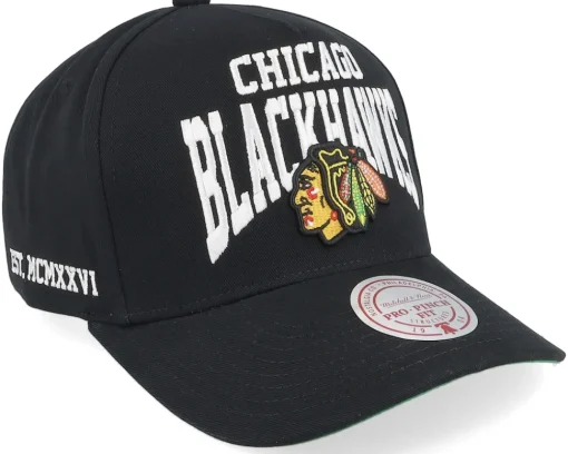 New Mitchell & Ness Chicago hawks Big Time Pro A-frame Adjustable - Black