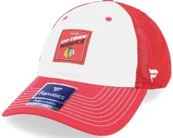 Trucker-Fanatics Chicago Blackhawks Block Party Dad Cap Athletic Red/White Trucker -