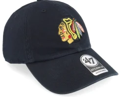 Clearance 47 Brand Chicago Blackhawks Clean Up Black Adjustable -