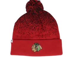 Outlet Fanatics Chicago Blackhawks Iconic Gradiant Beanie Athl Red Pom -