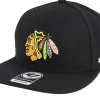 Snapback-47 Brand Chicago Blackhawks No Shot 47 Captain Black Snapback -