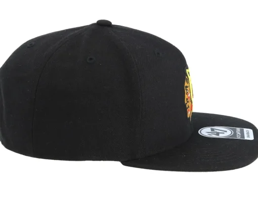 Snapback-47 Brand Chicago Blackhawks No Shot 47 Captain Black Snapback -