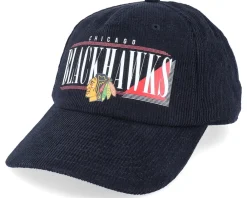 Adjustable-American Needle Chicago Blackhawks Printed Cord Black Adjustable -