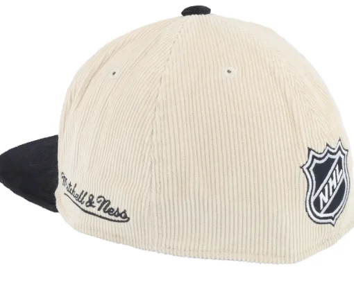 Snapback-Mitchell & Ness Chicago Blackhawks Team Cord Off White/Black Snapback - Beige