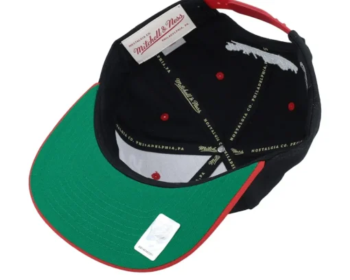 Snapback-Mitchell & Ness Chicago hawks Transcript /Red Snapback - Black