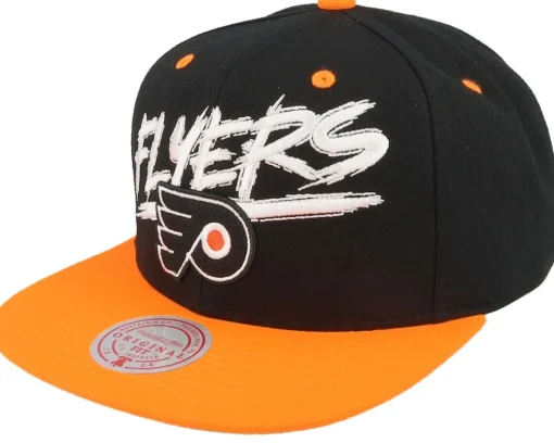 Snapback-Mitchell & Ness Chicago hawks Transcript /Red Snapback - Black