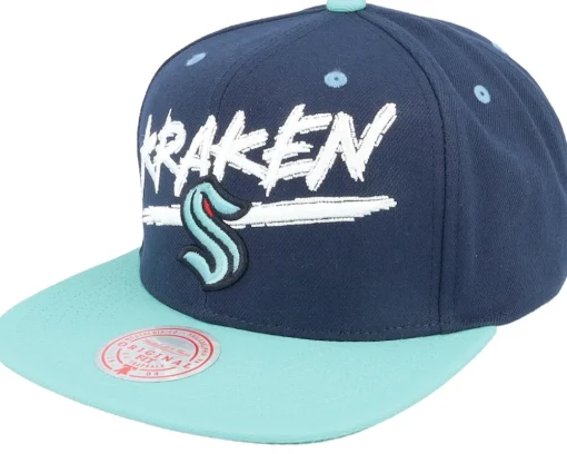 Snapback-Mitchell & Ness Chicago hawks Transcript /Red Snapback - Black
