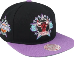 Snapback-Mitchell & Ness Chicago Bulls Asg 2 Tone Deadstock /Purple Snapback - Black