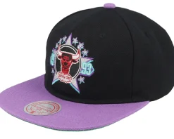 Snapback-Mitchell & Ness Chicago Bulls Asg 2 Tone Deadstock /Purple Snapback - Black