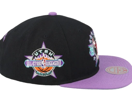 Snapback-Mitchell & Ness Chicago Bulls Asg 2 Tone Deadstock /Purple Snapback - Black