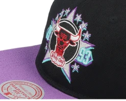 Snapback-Mitchell & Ness Chicago Bulls Asg 2 Tone Deadstock /Purple Snapback - Black