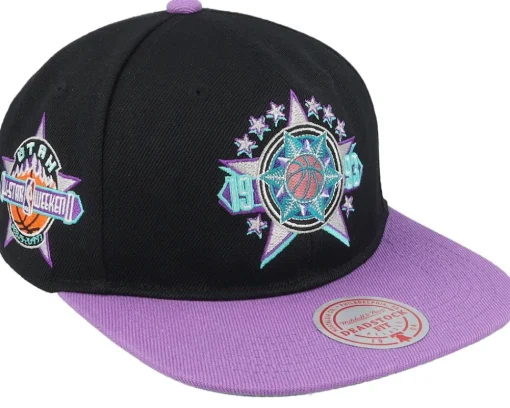 Snapback-Mitchell & Ness Chicago Bulls Asg 2 Tone Deadstock /Purple Snapback - Black