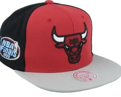Snapback-Mitchell & Ness Chicago Bulls Block Out Red/Black Snapback -
