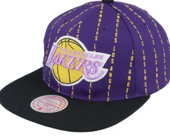 Snapback-Mitchell & Ness Chicago Bulls City Pinstripe Deadstock /Black Snapback - Red