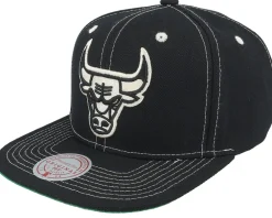 Best Mitchell & Ness Chicago Bulls Contrast Natural Snapback - Black