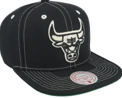 Best Mitchell & Ness Chicago Bulls Contrast Natural Snapback - Black