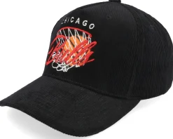 Outlet Mitchell & Ness Chicago Bulls Corduroy Net Black A-frame Adjustable -