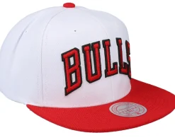 Snapback-Mitchell & Ness Chicago Bulls Core Basics White/red Snapback -