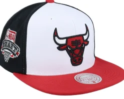 Best Mitchell & Ness Chicago Bulls Core I White/Black/Red Snapback -