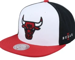 Best Mitchell & Ness Chicago Bulls Core I White/Black/Red Snapback -